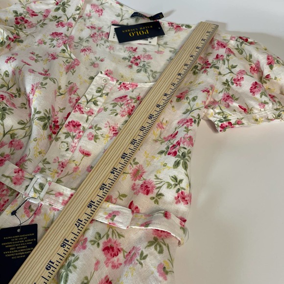 Floral Linen Elizabeth Dress Sweet Pea POLO Ralph Lauren Size 2 NWT - Picture 14 of 15